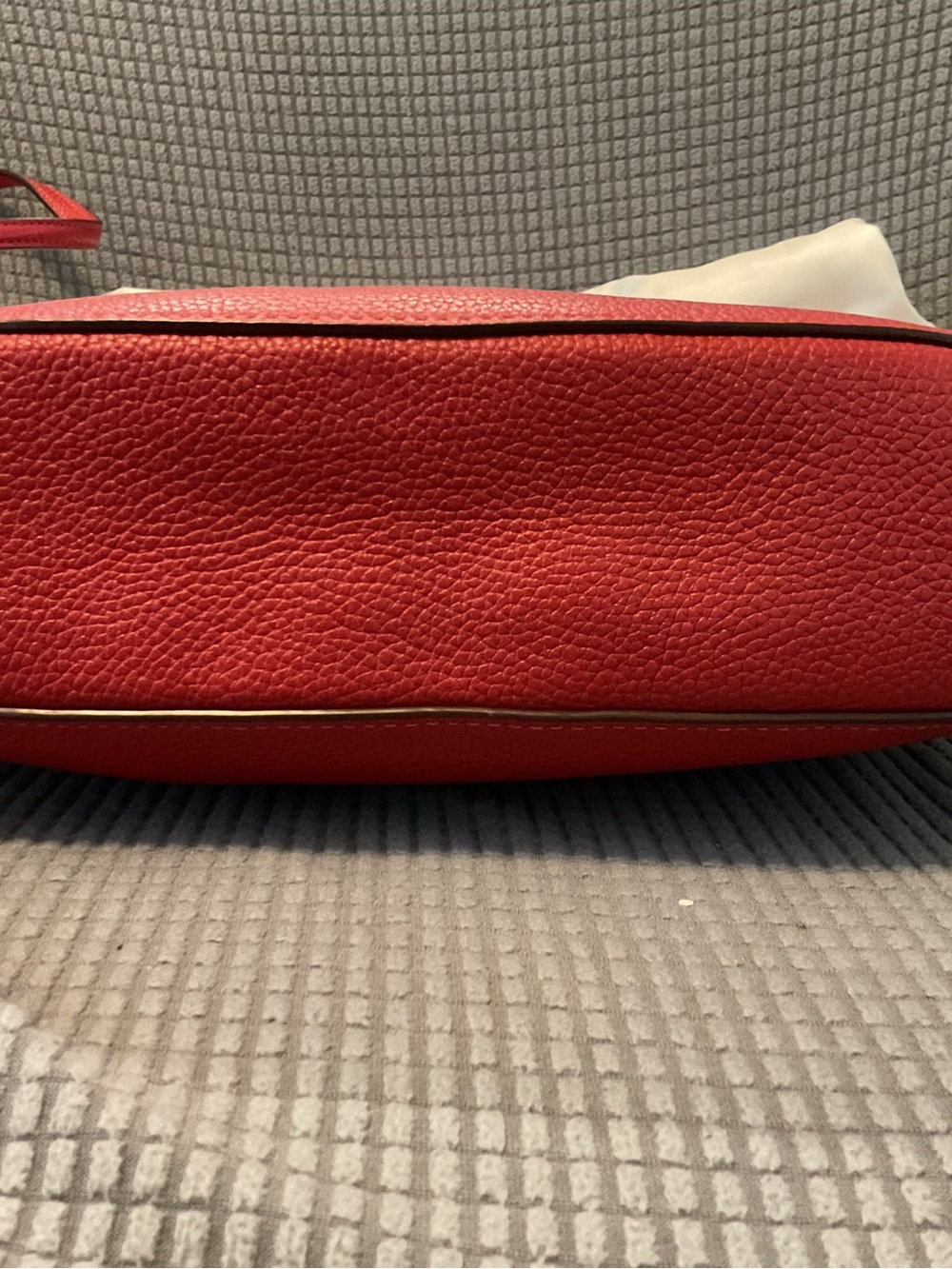 Coach Red Pebbled Leather Shoulder Hobo - Picture 3 of 6